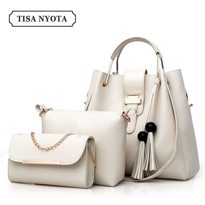 Tisa Nyota Ladies Handbags PU Leather Bucket Bags Women Tote Bags 3 In 1