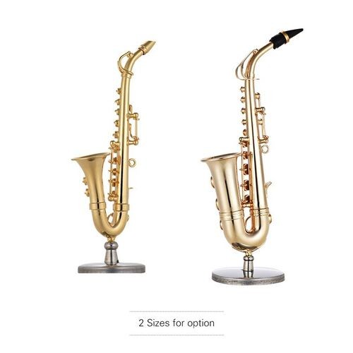 Mini Brass Alto Saxophone Sax Model Exquisite Desktop