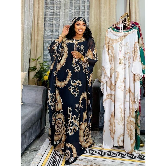 Shiffon Abaya free size 3 in 1 abaya