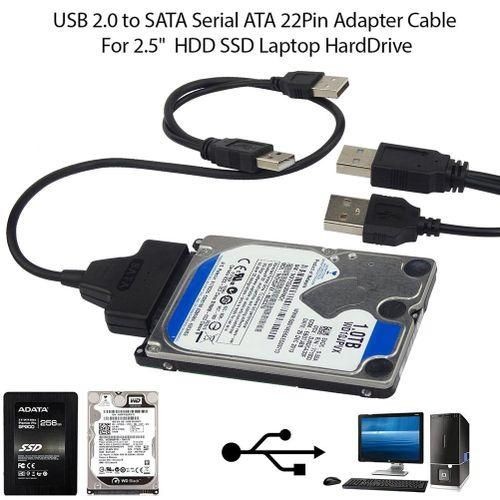 USB 2.0 To SATA Cable, 2.5" External Hard Drive Enclosure,for SSD, HDD Adapter